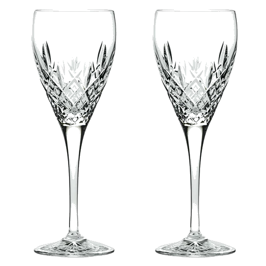 Royal Scot Crystal London 2 x 30cl Wine Glasses