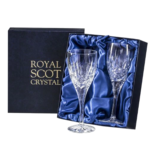 Royal Scot Crystal London 2 x 32cl Large Wine Glasses - Image 3