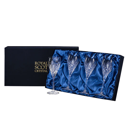 Royal Scot Crystal London 4 x 30cl Wine Glasses