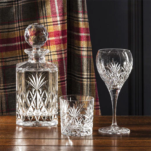 Royal Scot Crystal Prestige Double Oak Tantalus & 2 Square Spirit Decanters - Image 4