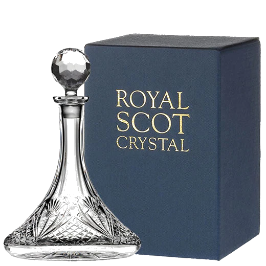 Royal Scot Crystal Scottish Thistle 85cl Ships Decanter - Image 2
