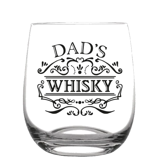 Royal Scot Crystal St Andrews 'Dad's Whisky' Engraved Barrel Tumbler