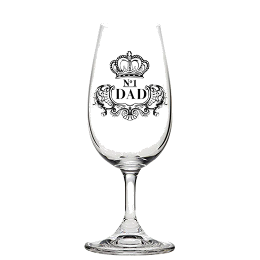 Royal Scot Crystal Stemmed 'No.1 Dad' Engraved Scotch Glass