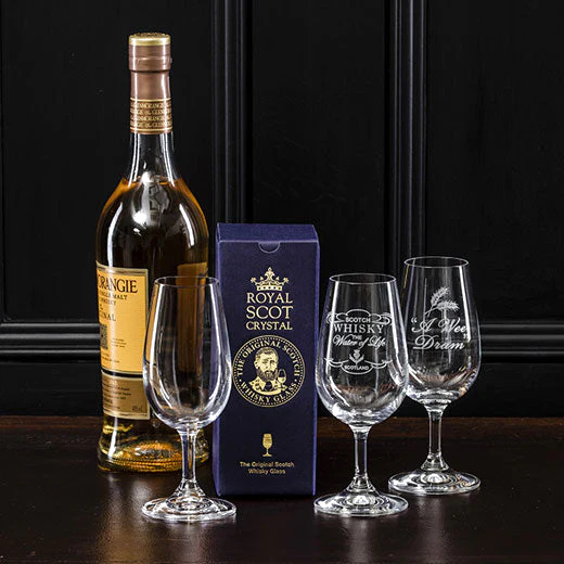 Royal Scot Crystal Stemmed 'Whisky' Engraved Scotch Glass - Image 3