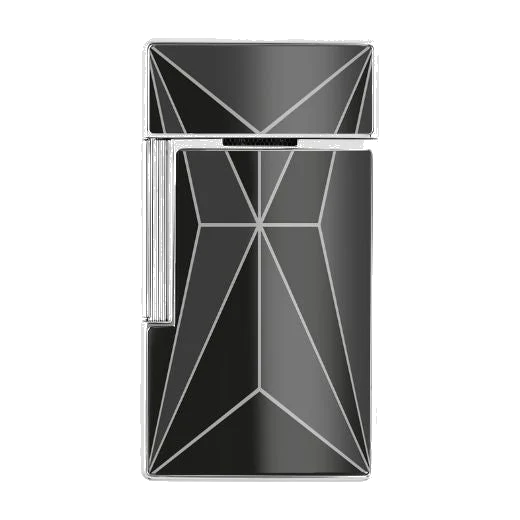 S.T. Dupont Paris Biggy Black & Chrome Fire X Lighter - Image 3