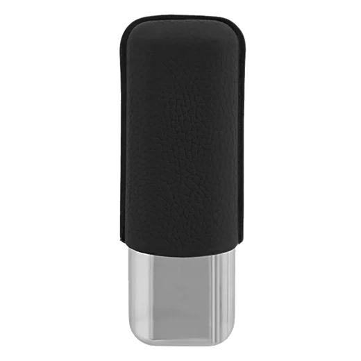S.T. Dupont Paris Black Grained Leather 2 Cigar Case - Image 2