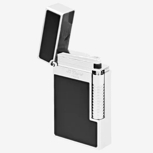 S.T. Dupont Paris Black Lacquer & Palladium Le Grand Cling Lighter - Image 2