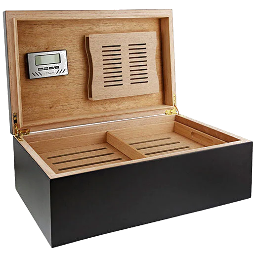 S.T. Dupont Paris Black Premium Cigar Club Medium Humidor
