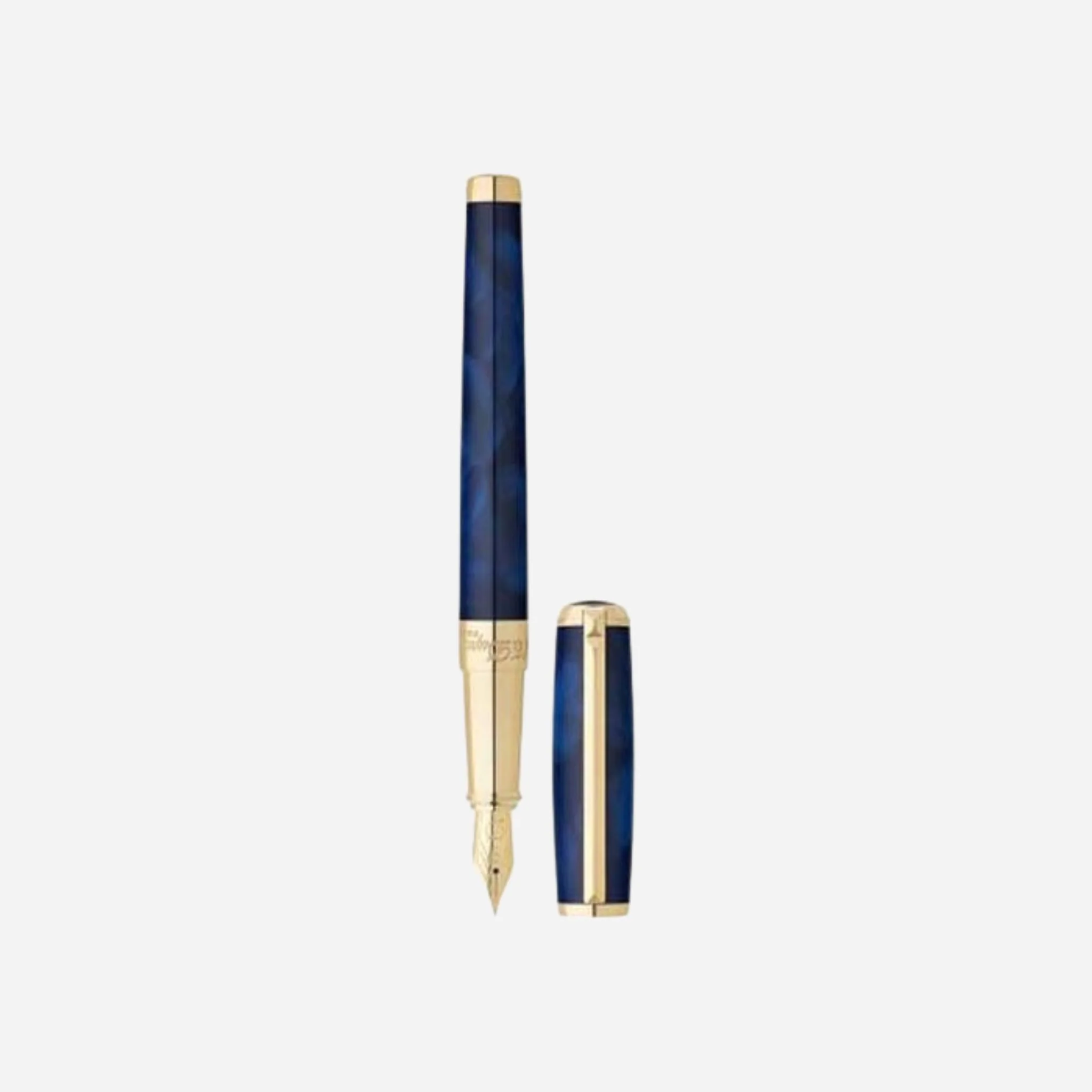 S.T. Dupont Paris Blue Chinese Lacquer Atelier Fountain Pen - Image 2