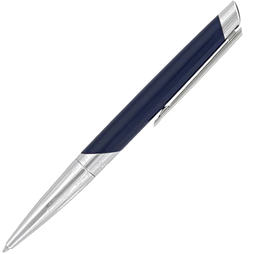 S.T. Dupont Paris Blue & Silver Défi Millenium Ballpoint Pen - Image 3