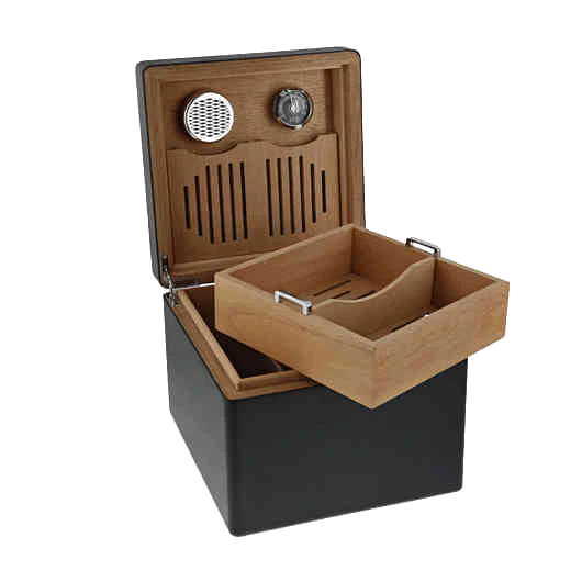 S.T. Dupont Paris Cube Cigar Humidor Black