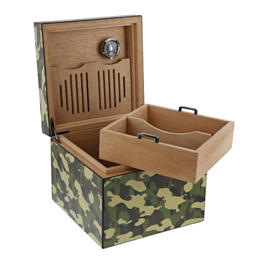 S.T. Dupont Paris Cube Cigar Humidor in Camouflage - Image 2