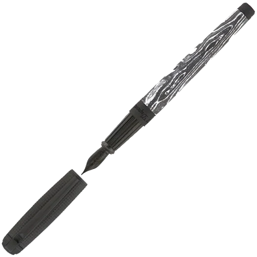 S.T. Dupont Paris Dark Storm Carbon Fibre Line D Large Fountain Pen