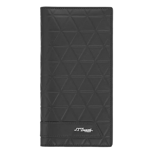 S.T. Dupont Paris Firehead Black Soft Leather 7CC Long Wallet