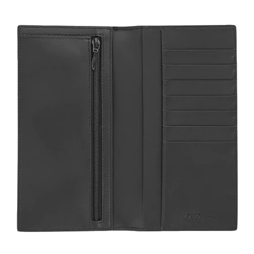 S.T. Dupont Paris Firehead Black Soft Leather 7CC Long Wallet - Image 4