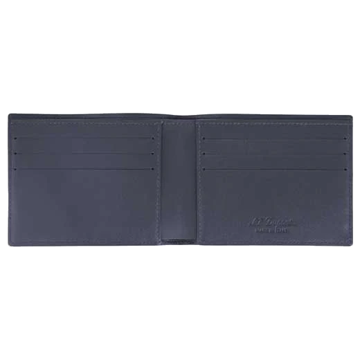 S.T. Dupont Paris Firehead Soft Leather Billfold Wallet 6CC Blue - Image 2