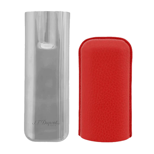 S.T. Dupont Paris Grained Red Leather Double Cigar Case - Image 3