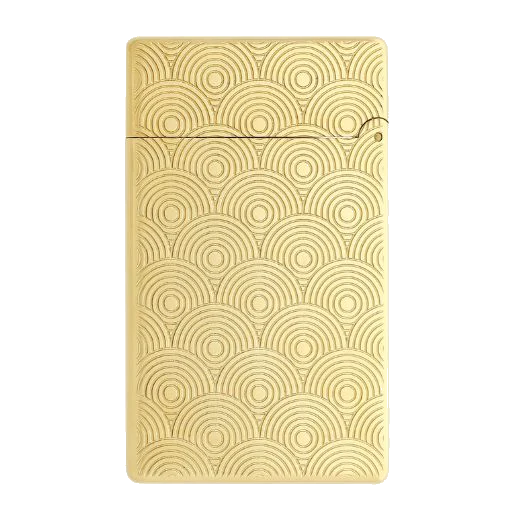 S.T. Dupont Paris Initial Cinatique Guilloche Gold Lighter - Image 3