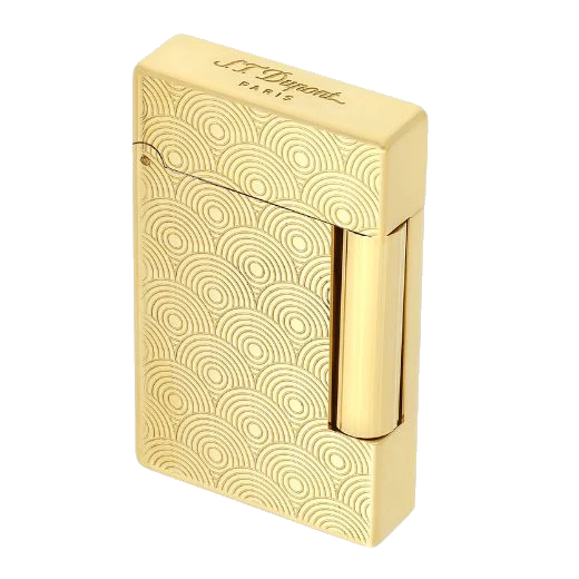 S.T. Dupont Paris Initial Cinatique Guilloche Gold Lighter - Image 4