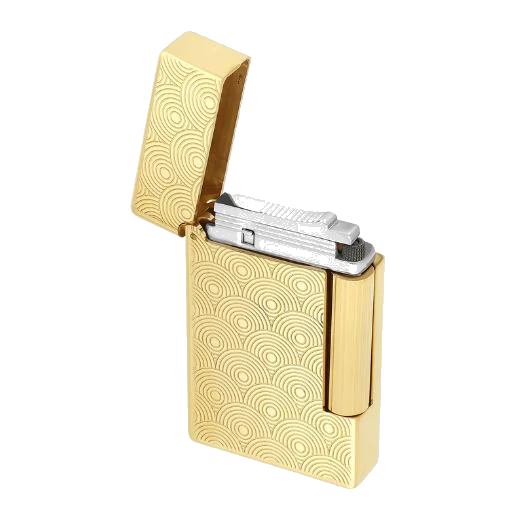 S.T. Dupont Paris Initial Cinatique Guilloche Gold Lighter - Image 5