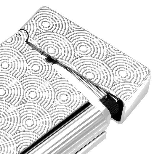 S.T. Dupont Paris Initial Cinatique Guilloche Palladium Lighter - Image 2