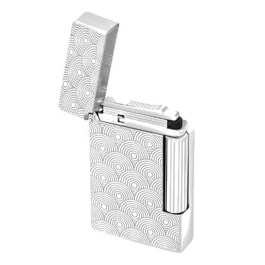 S.T. Dupont Paris Initial Cinatique Guilloche Palladium Lighter - Image 5