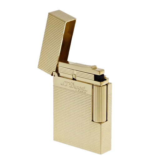 S.T. Dupont Paris Ligne 2 Small Microdiamond Yellow Gold Lighter - Image 2