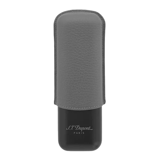 S.T. Dupont Paris Matte Black & Graphite Double Cigar Case