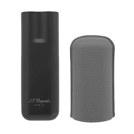 S.T. Dupont Paris Matte Black & Graphite Double Cigar Case - Image 3