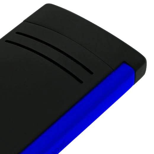 S.T. Dupont Paris Maxijet Matte Black & Neon Blue Lighter - Image 2