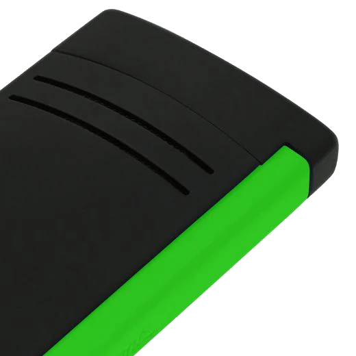 S.T. Dupont Paris Maxijet Matte Black & Neon Green Lighter - Image 2