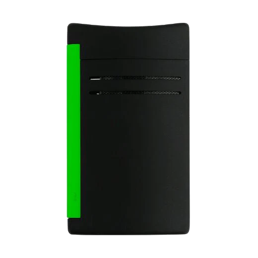 S.T. Dupont Paris Maxijet Matte Black & Neon Green Lighter - Image 3