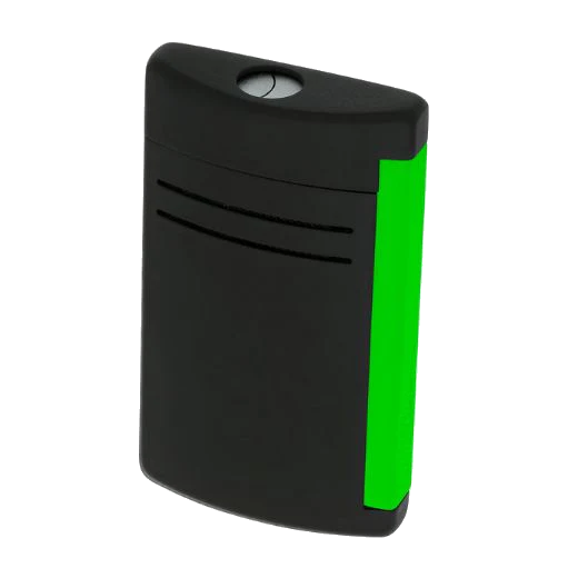 S.T. Dupont Paris Maxijet Matte Black & Neon Green Lighter - Image 4