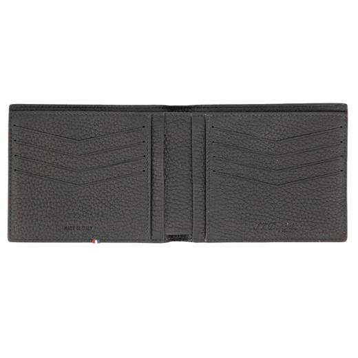 S.T. Dupont Paris Neo Capsule Grained Billfold 8CC Wallet Black Leather - Image 3