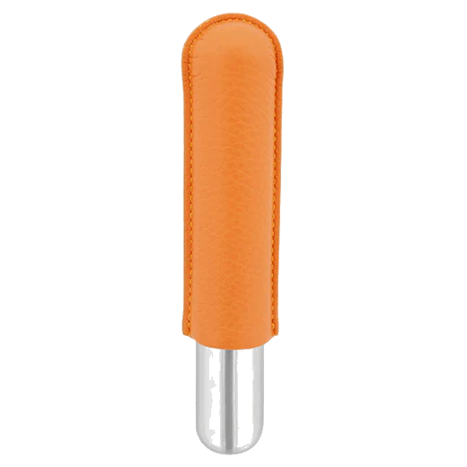 S.T. Dupont Paris Orange Leather & Chrome Cigar Case - Image 2