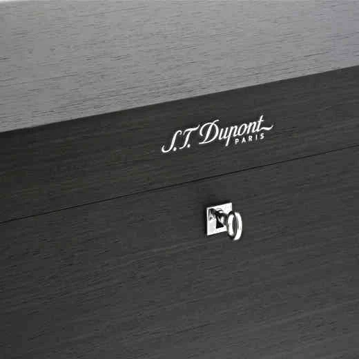 S.T. Dupont Paris Prestige Humidor Black 135 Cigars - Image 4