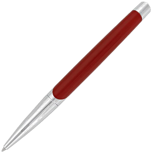 S.T. Dupont Paris Red & Silver Défi Millenium Ballpoint Pen - Image 2