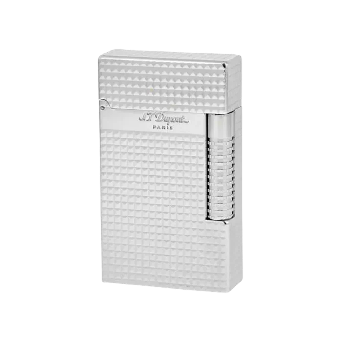 S.T. Dupont Paris Silver Le Grand Cling Diamond Head Lighter