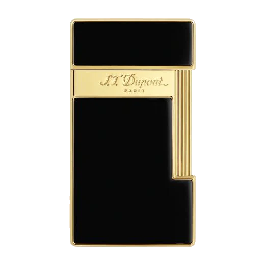 S.T. Dupont Paris Slimmy Black Lacquer & Gold Lighter