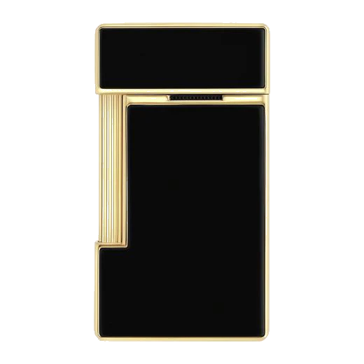 S.T. Dupont Paris Slimmy Black Lacquer & Gold Lighter - Image 3