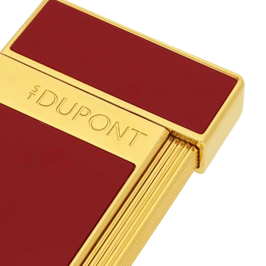 S.T. Dupont Paris Slimmy Lampone Lacquer & Gold Lighter - Image 2