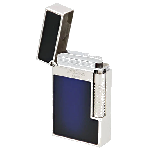 S.T. Dupont Paris Sunburst Blue Lacquer Le Grand Cling Lighter - Image 2