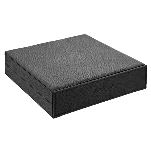 S.T. Dupont Paris Travel Cigar Humidor, Black Grained Leather