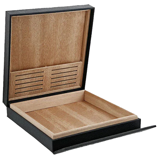 S.T. Dupont Paris Travel Cigar Humidor, Black Grained Leather - Image 2