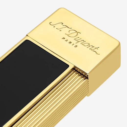 S.T. Dupont Paris Twiggy Black Lacquer & Gold Lighter - Image 2