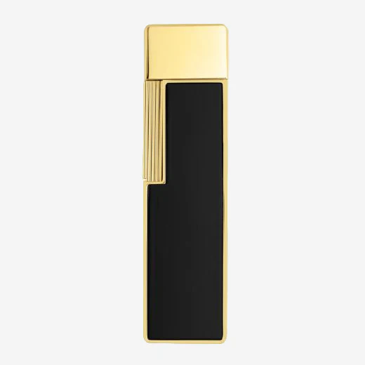 S.T. Dupont Paris Twiggy Black Lacquer & Gold Lighter - Image 3