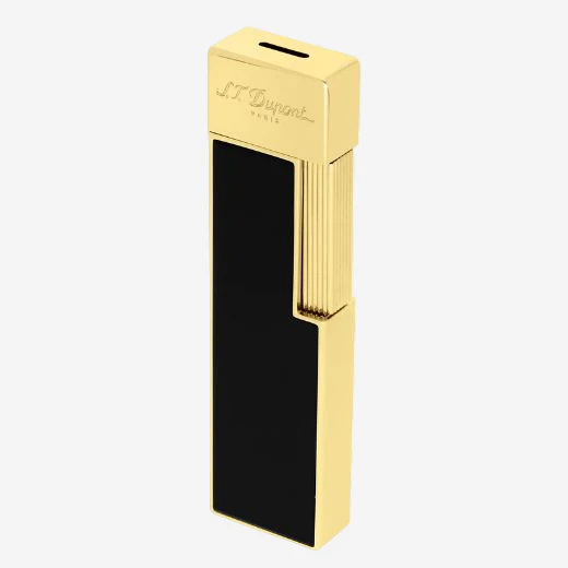 S.T. Dupont Paris Twiggy Black Lacquer & Gold Lighter - Image 4