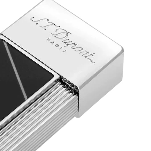 S.T. Dupont Paris Twiggy Fire X Black and Chrome Lighter - Image 2