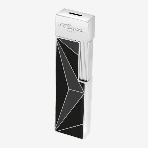 S.T. Dupont Paris Twiggy Fire X Black and Chrome Lighter - Image 4