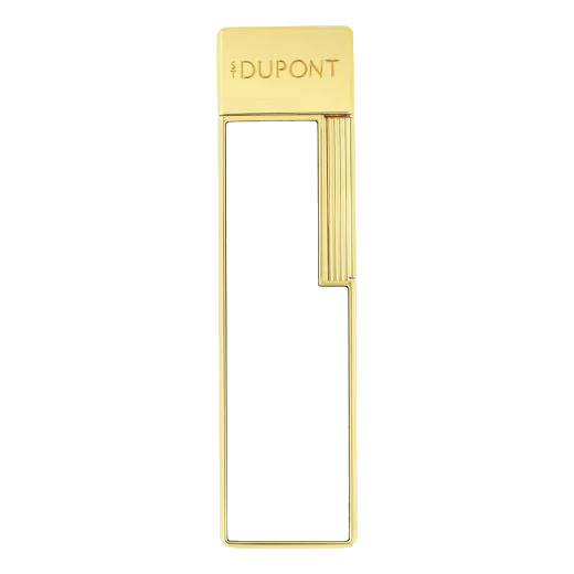S.T. Dupont Paris Twiggy White Lacquer & Gold Lighter